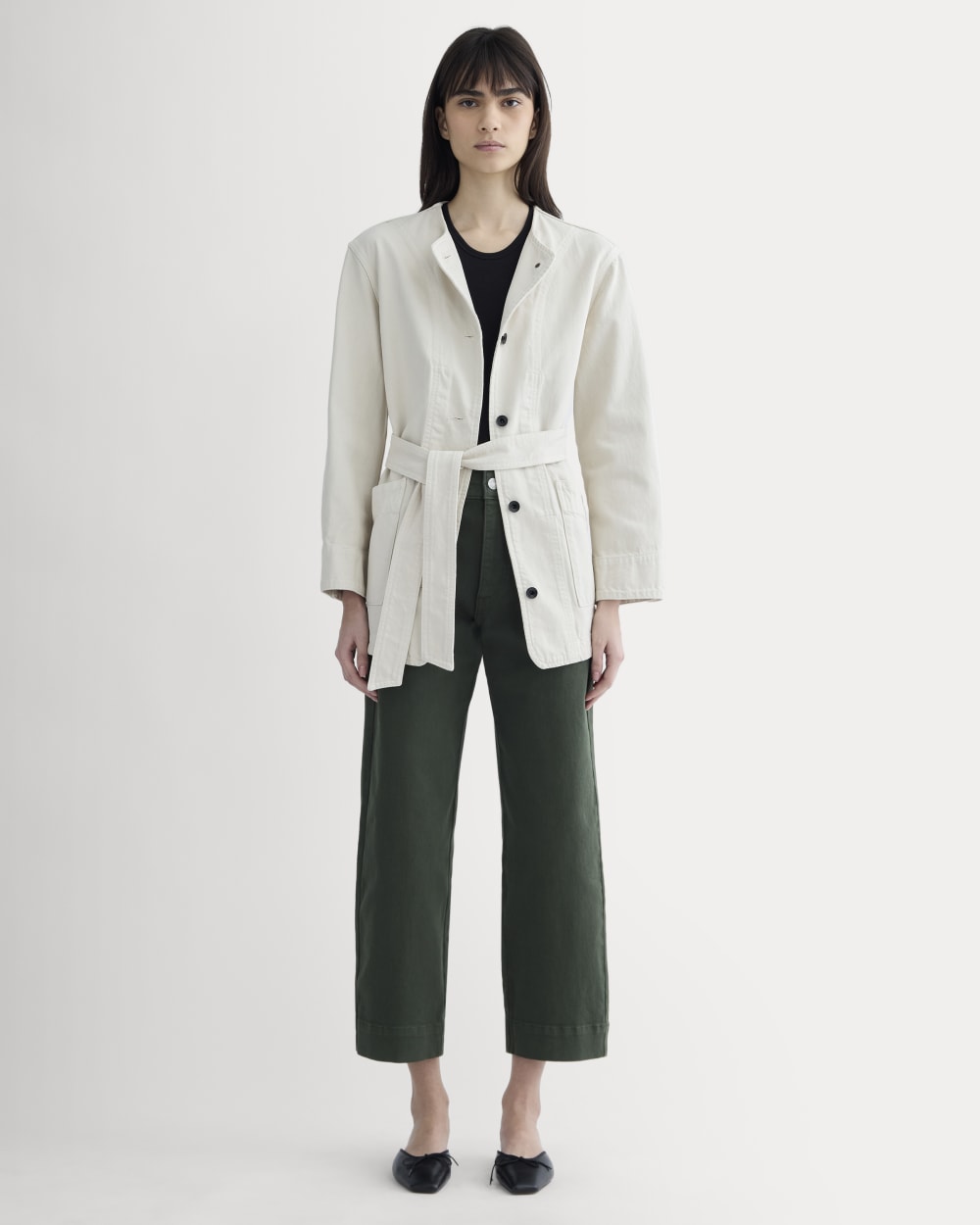 The Utility Straight-Leg Pant in Dark Forest — front view