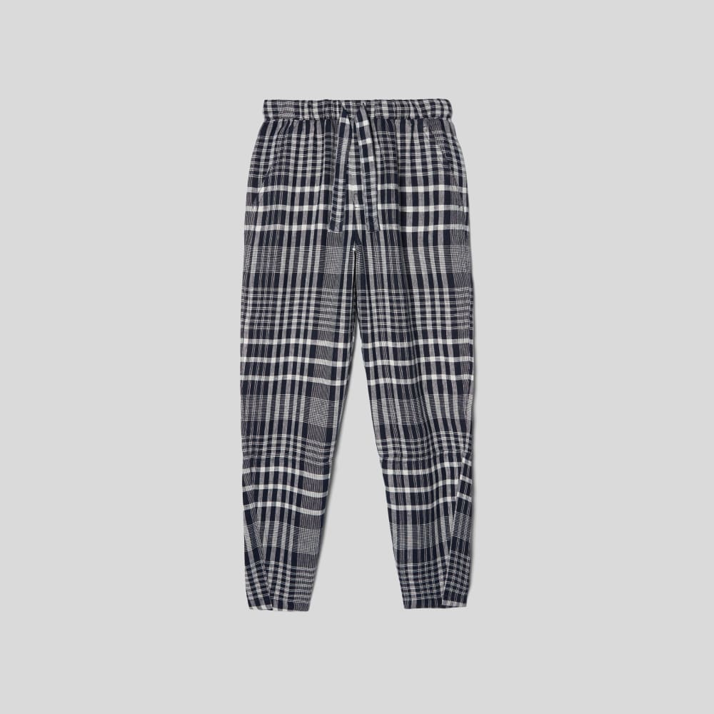 The Linen Pull-On Barrel Pant in Canvas Tan / Navy — alternate view