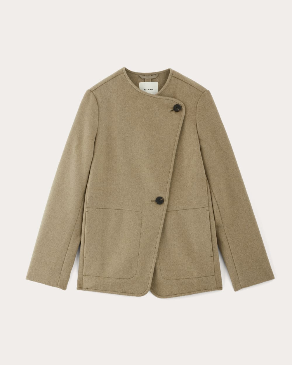 The October Coat in Dark Heathered Camel — alternate view