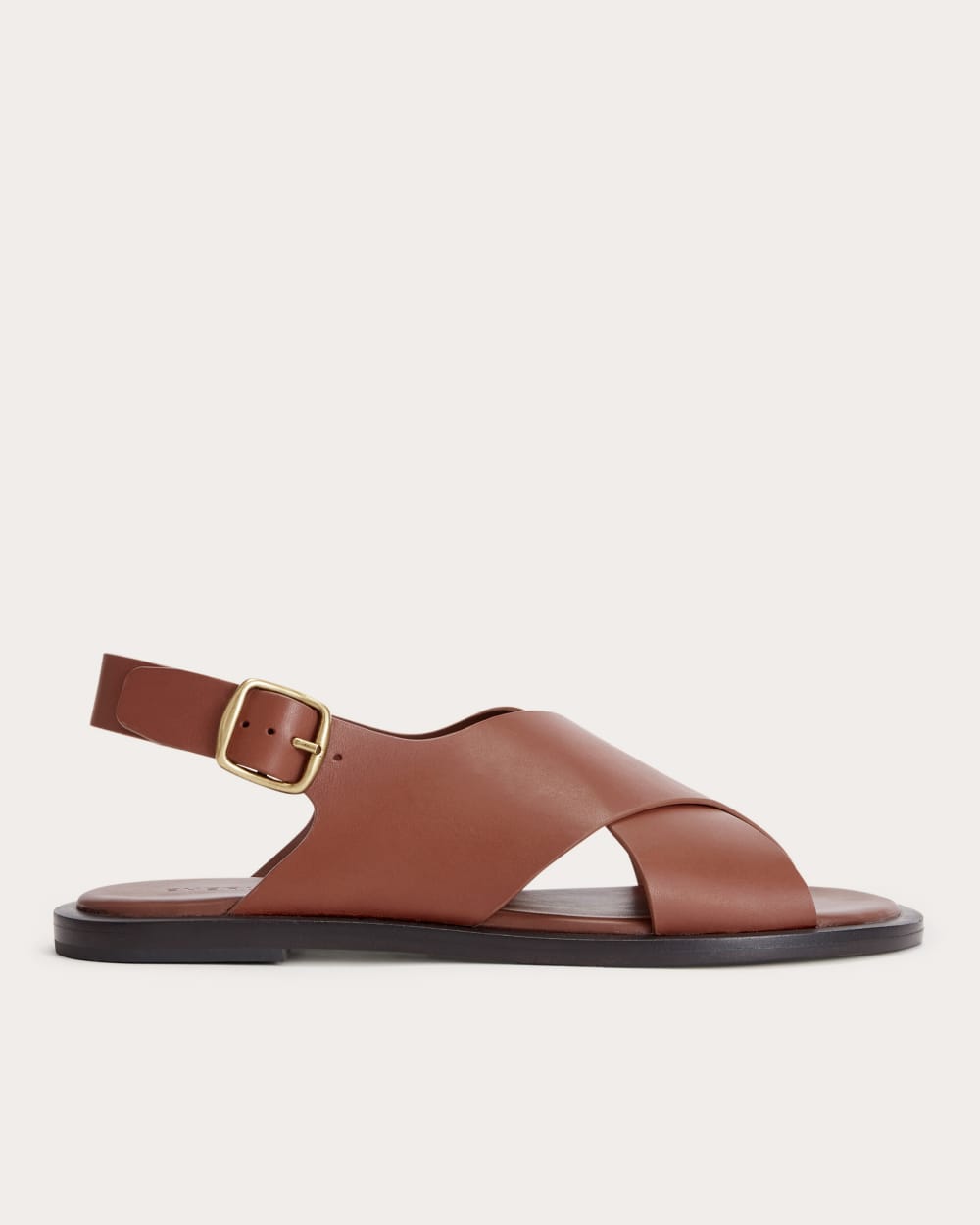 The City Crossover Sandal in Rum — front view