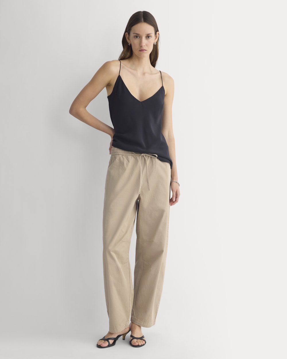 Pull-On Balloon Pant in Trench Coat Khaki — front view