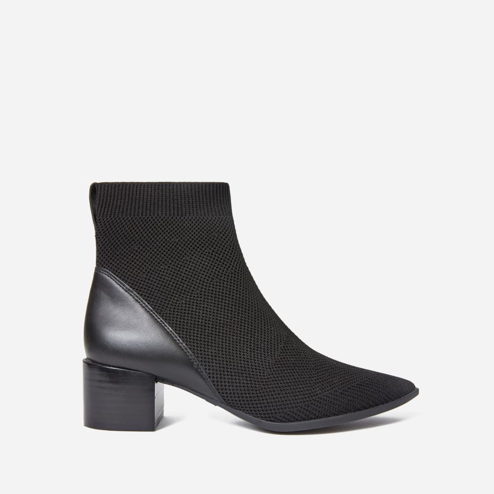 The Boss Boot in ReKnit in Black — front view