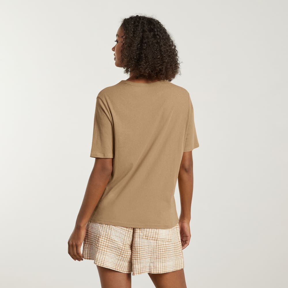 The Air Tee in Iced Coffee — detail view