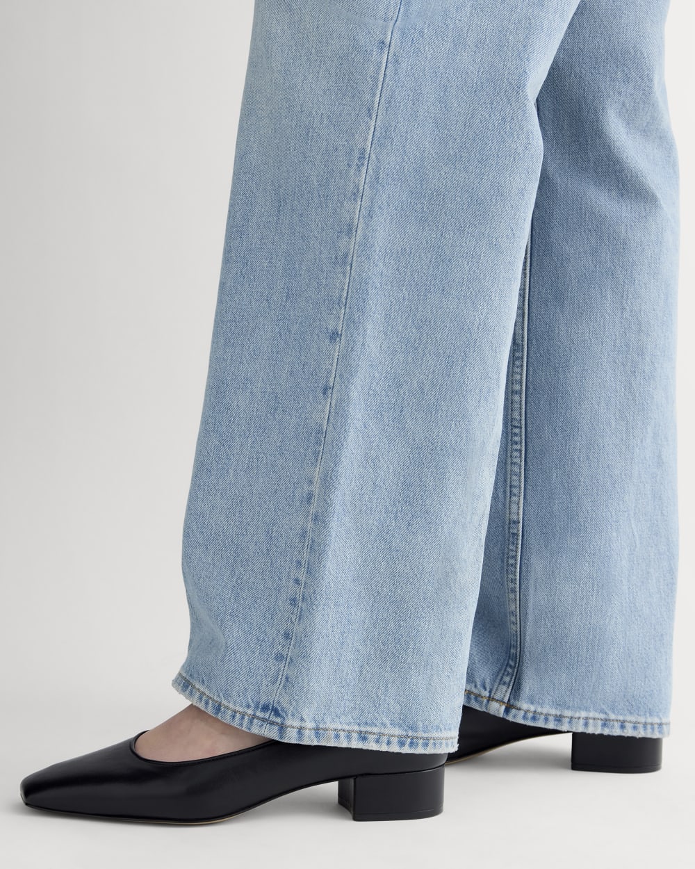 The Ballet Pump in Black — detail view