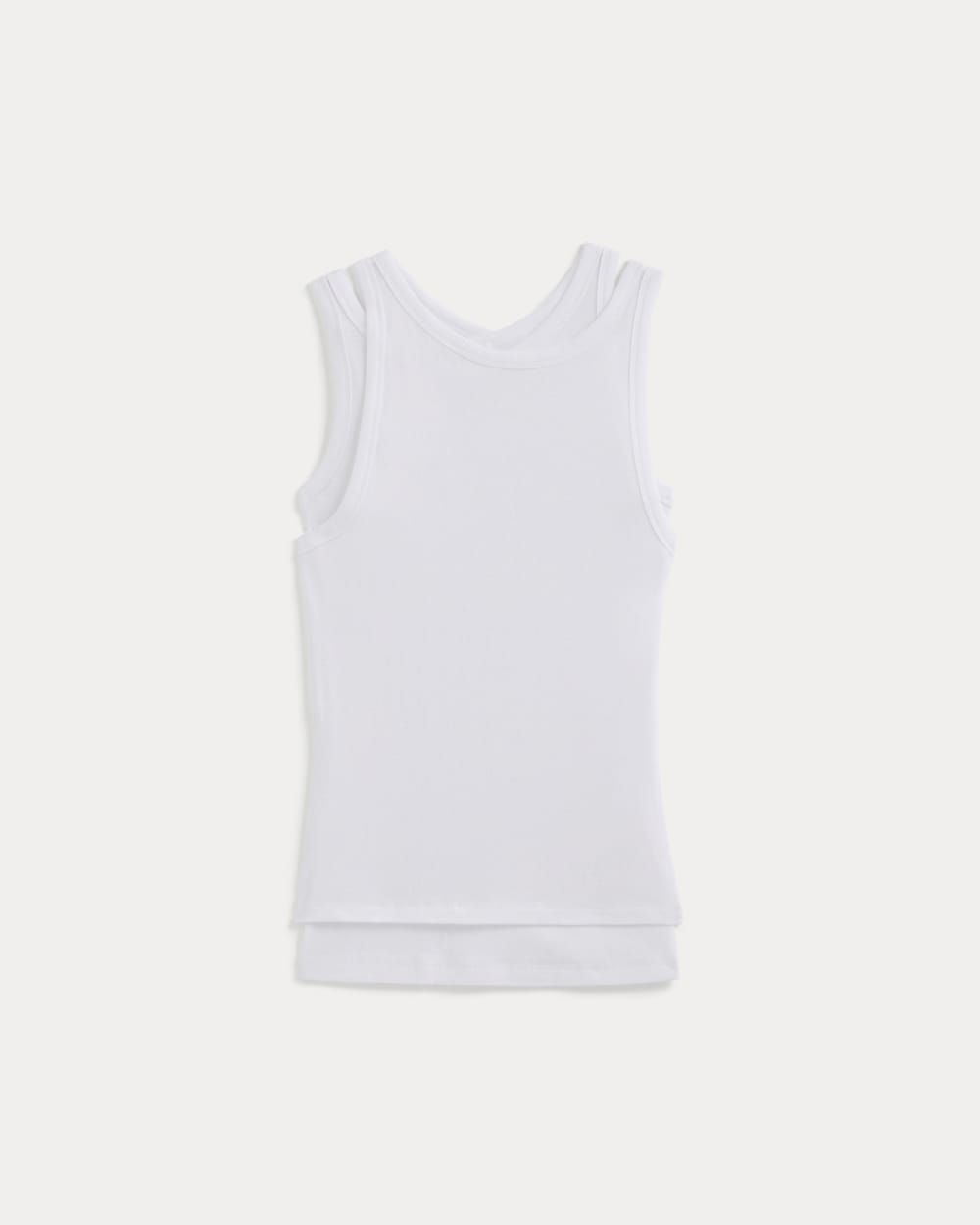 Tissue Layered Tank in White — alternate view