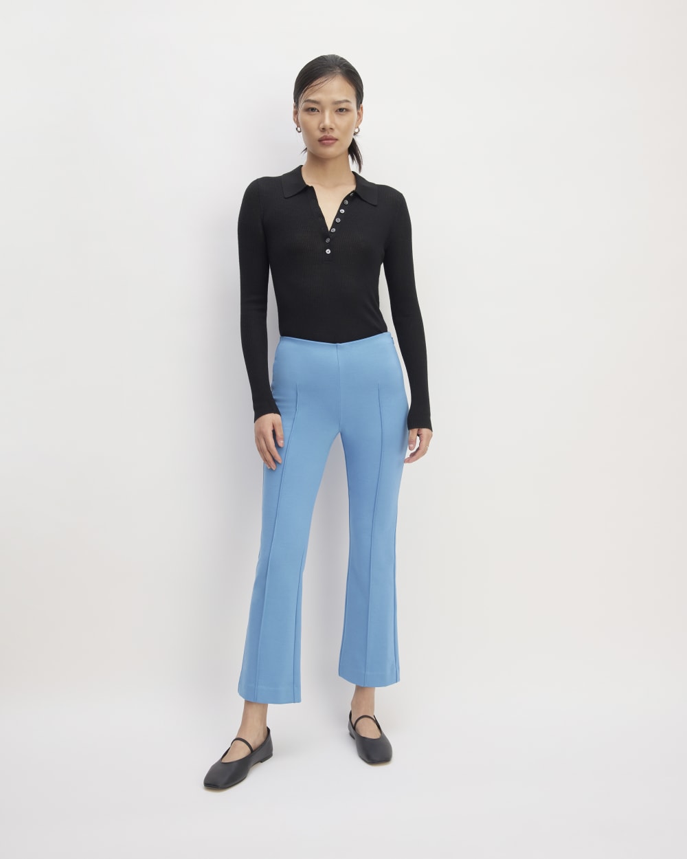 The Dream Kick Flare Pant in Heritage Blue — front view