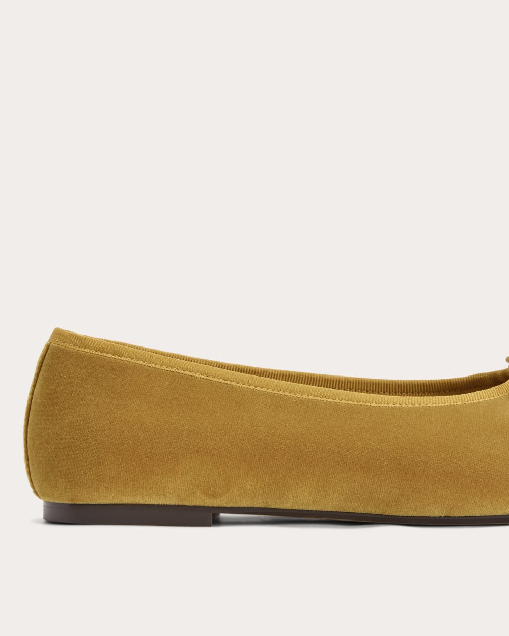 The Day Ballet Flat in Golden Sun Velvet — detail view