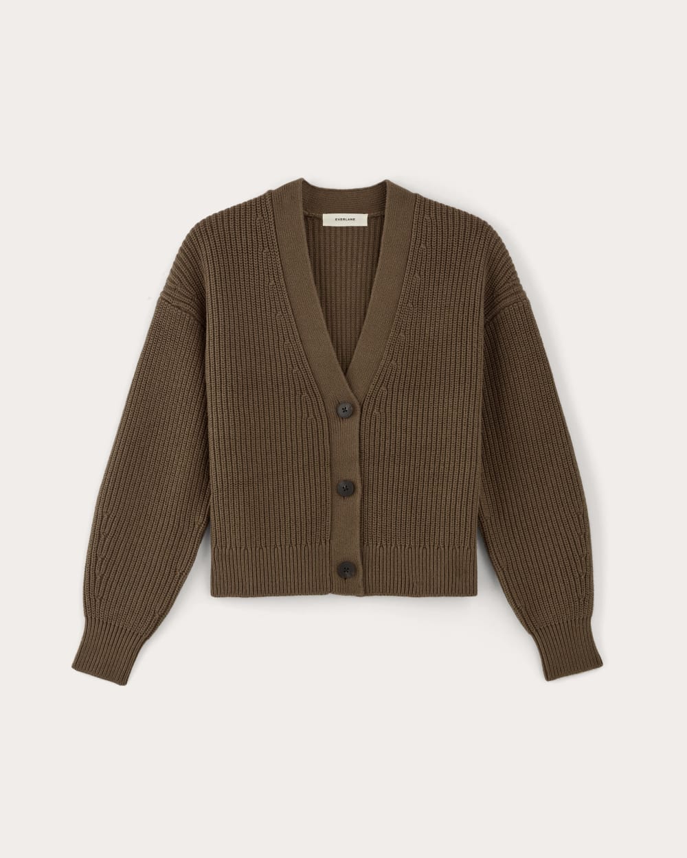 The Boxy Cardigan in Everyday Cotton in Cocoa — alternate view