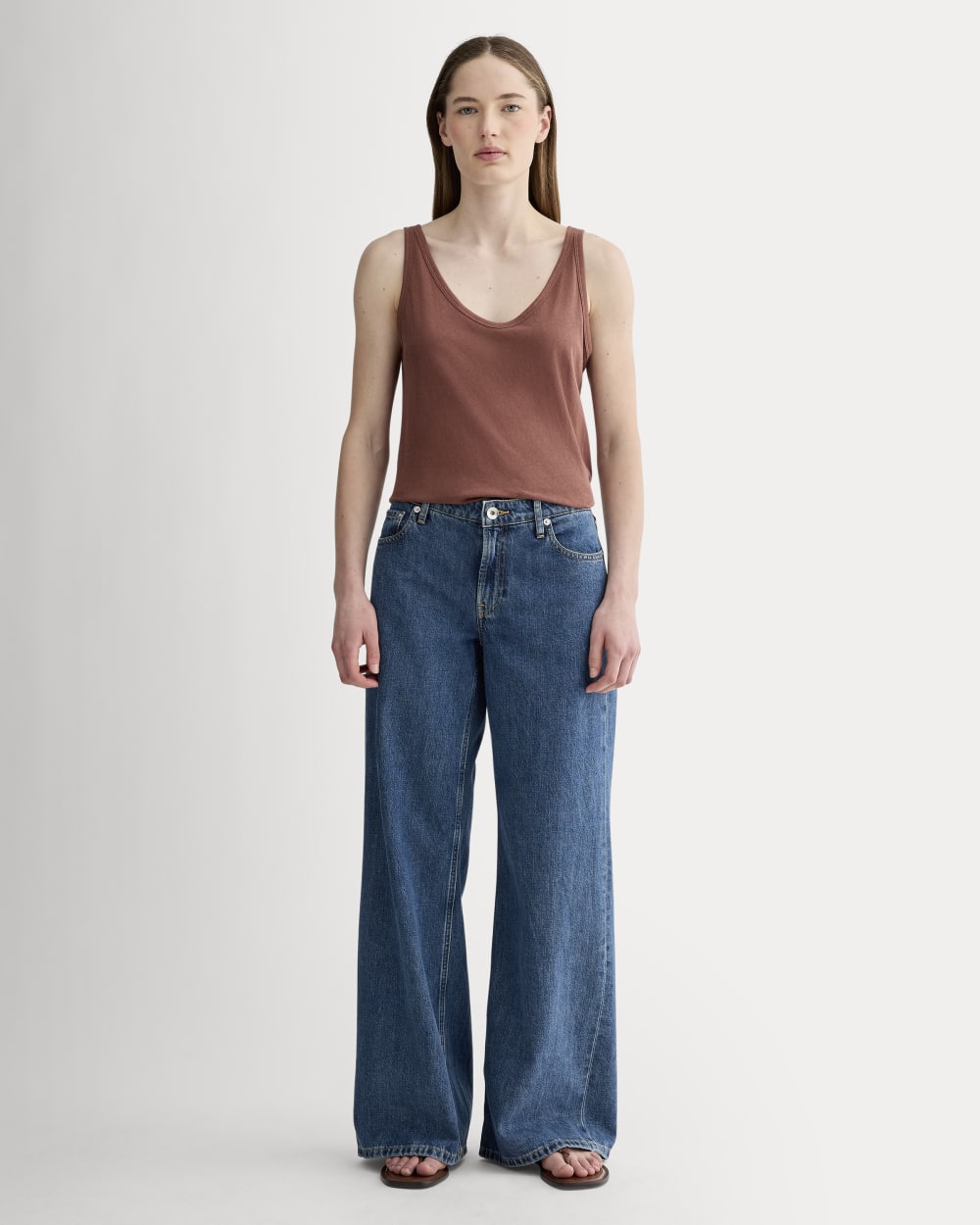 The Air Cami in Cedarwood — detail view
