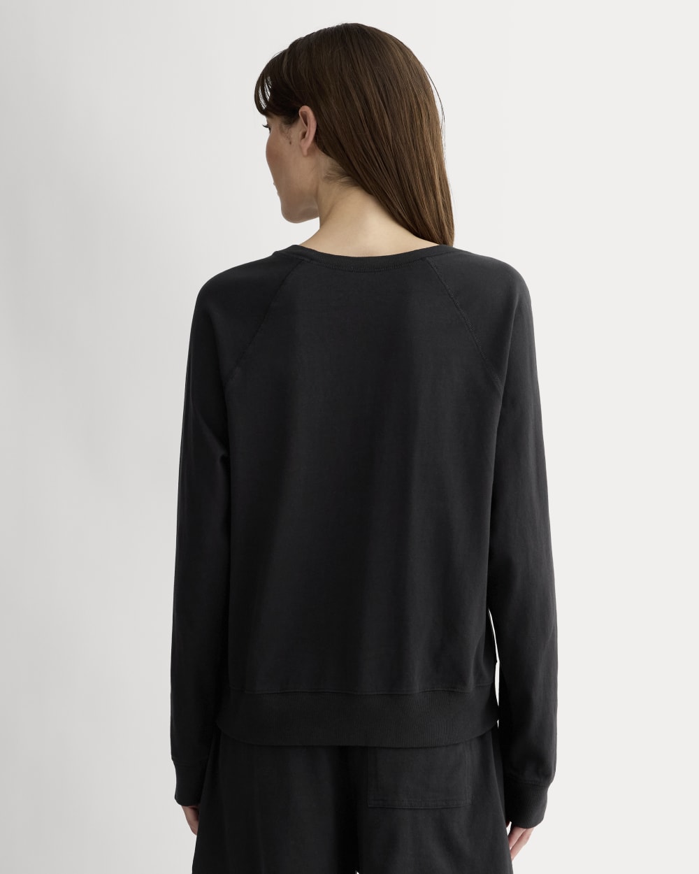 The Off-Duty Long-Sleeve Tee in Black — detail view