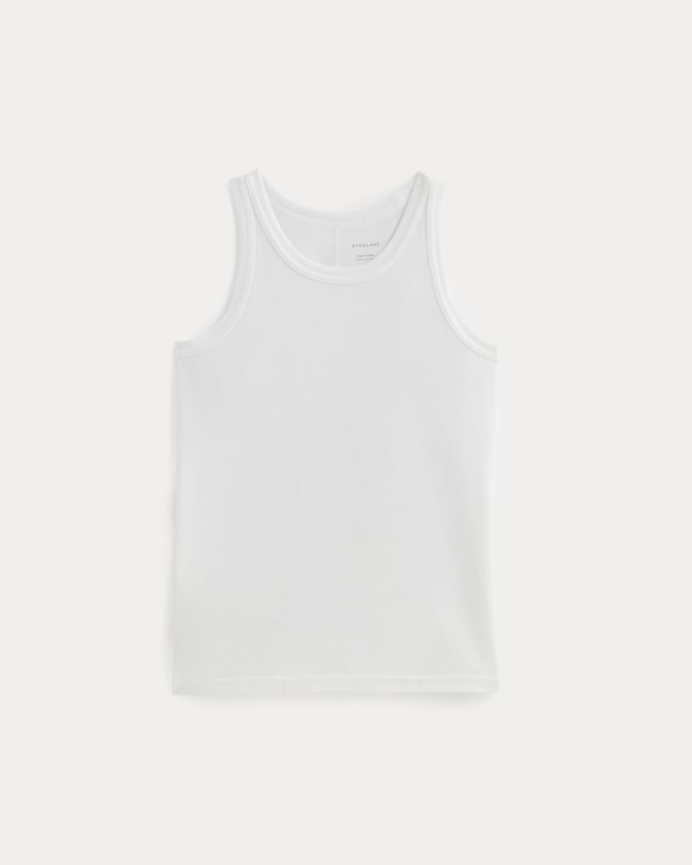 The Tank in Essential Cotton in White — alternate view