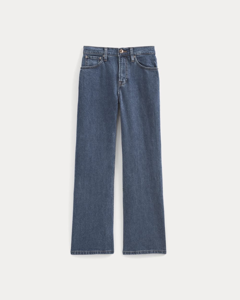 High-Rise Kick Flare Jean in Ocean — alternate view