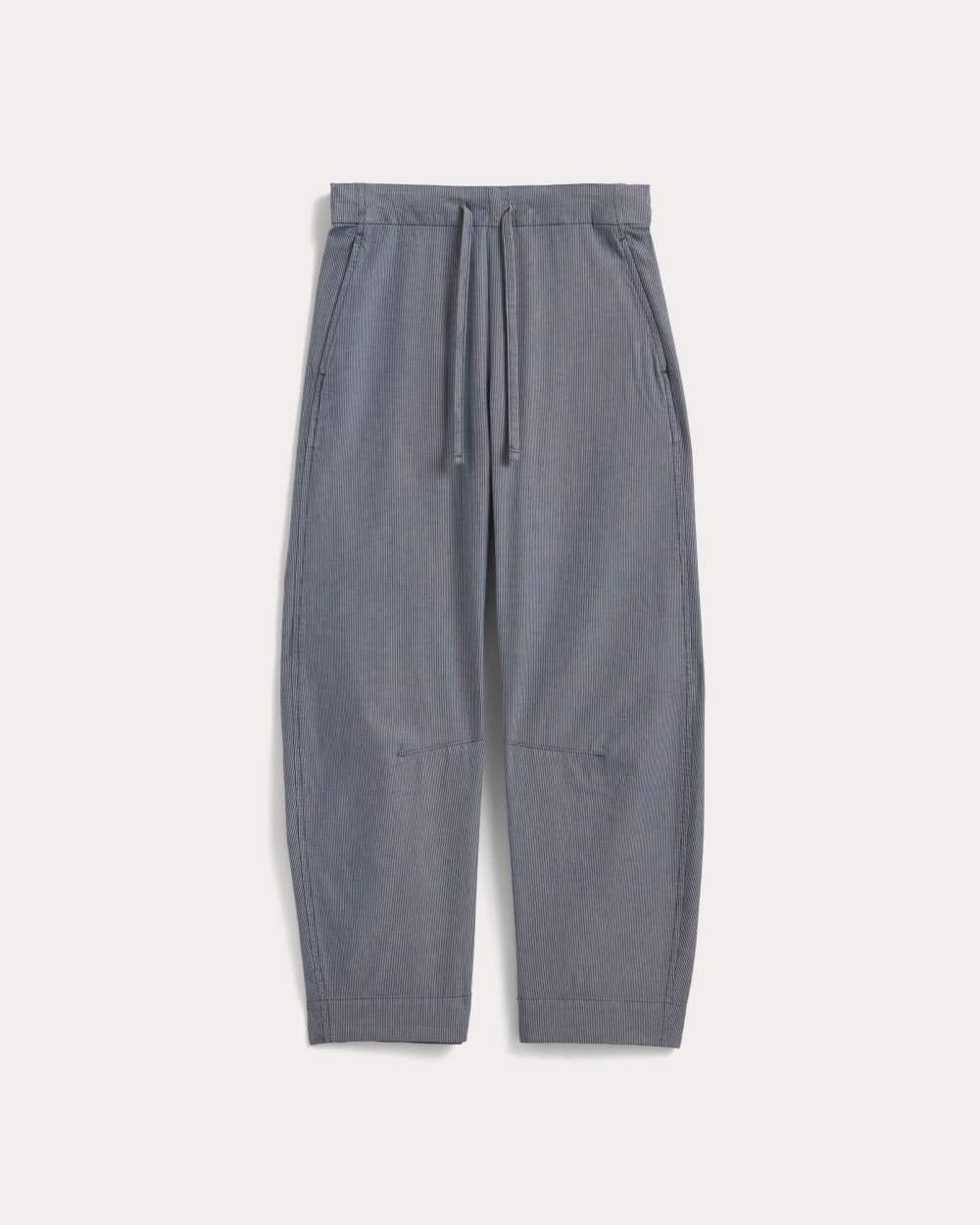 The Easy Barrel Pant in Dark Denim Pinstripe — alternate view