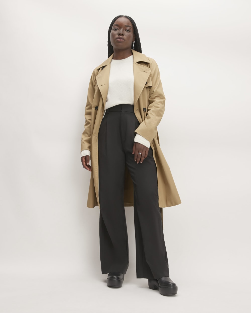 The Trench Coat in Cornstalk — front view