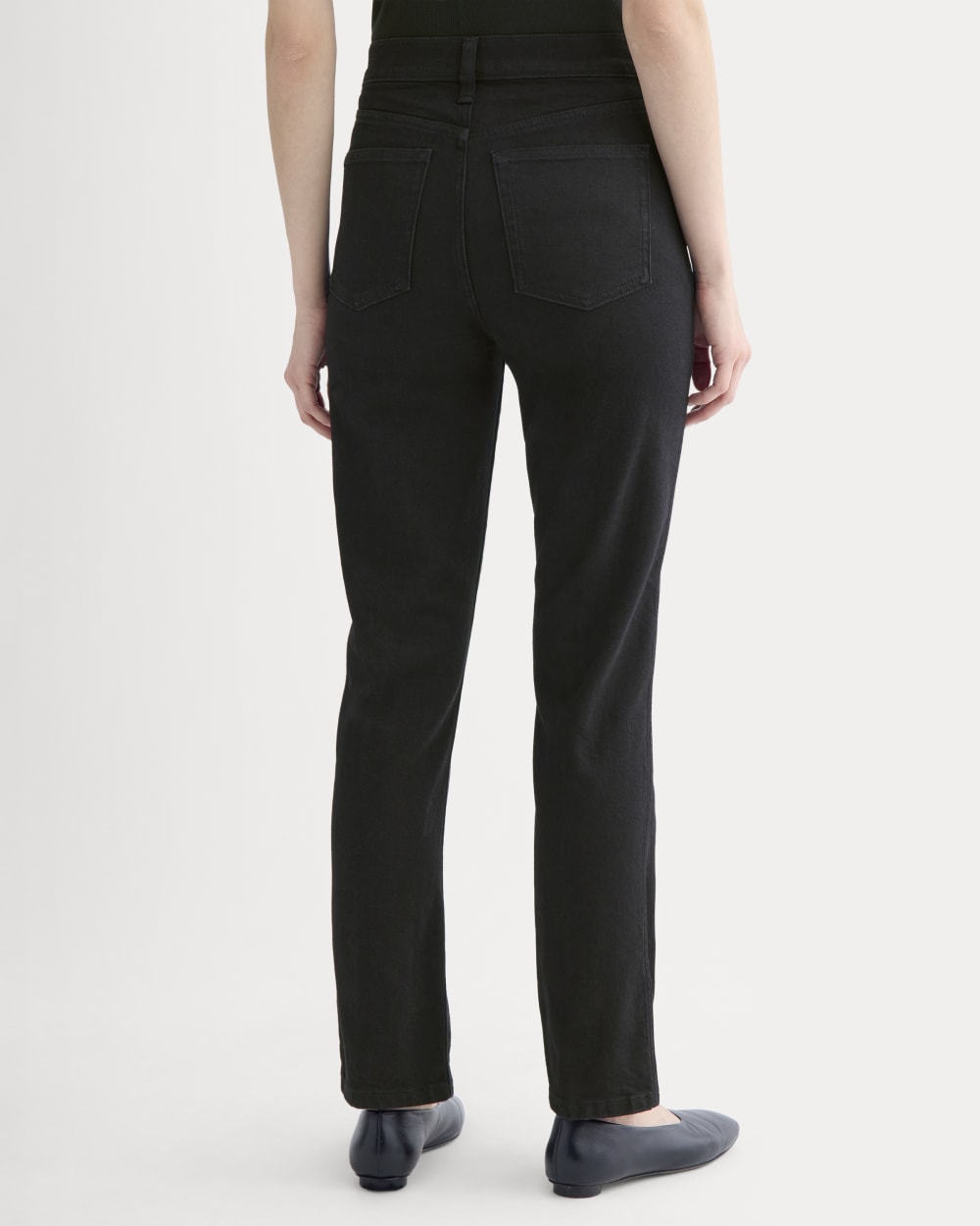 High-Rise Cigarette Jean in Black — detail view