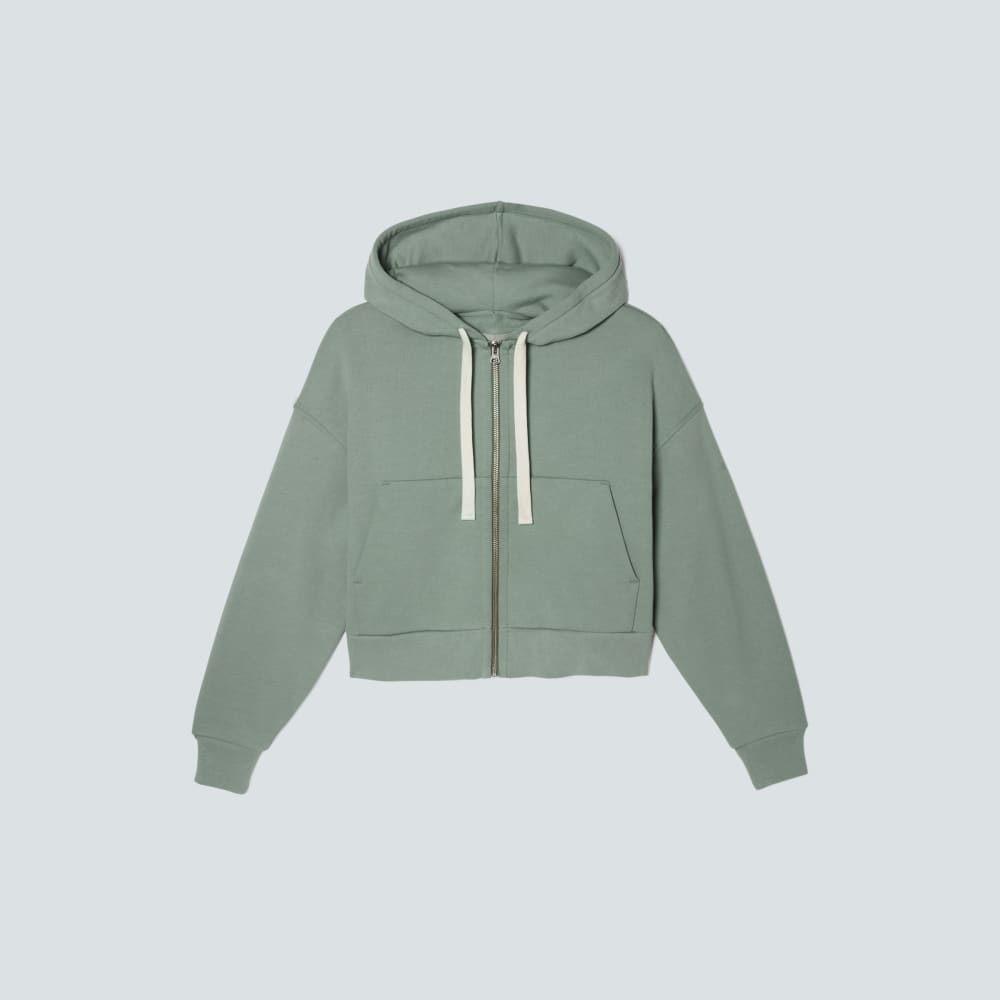 The Track Organic Cotton Hoodie in Lily Pad — front view
