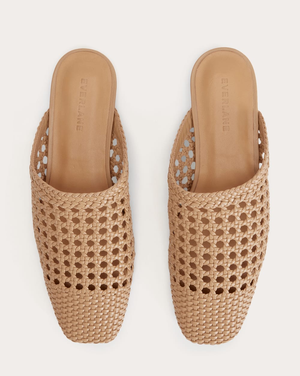 The Day Mule in Light Taupe Woven — detail view