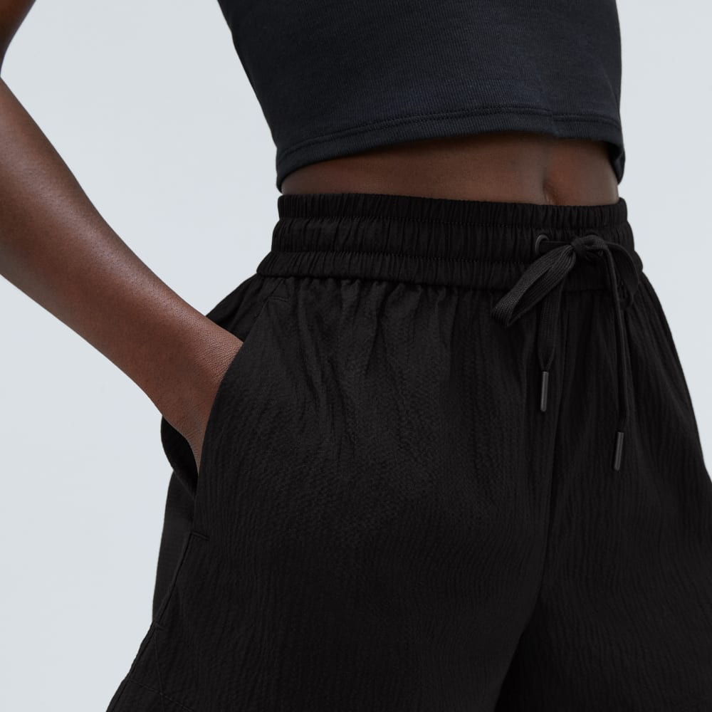 The Seersucker Boxer Short in Black — detail view