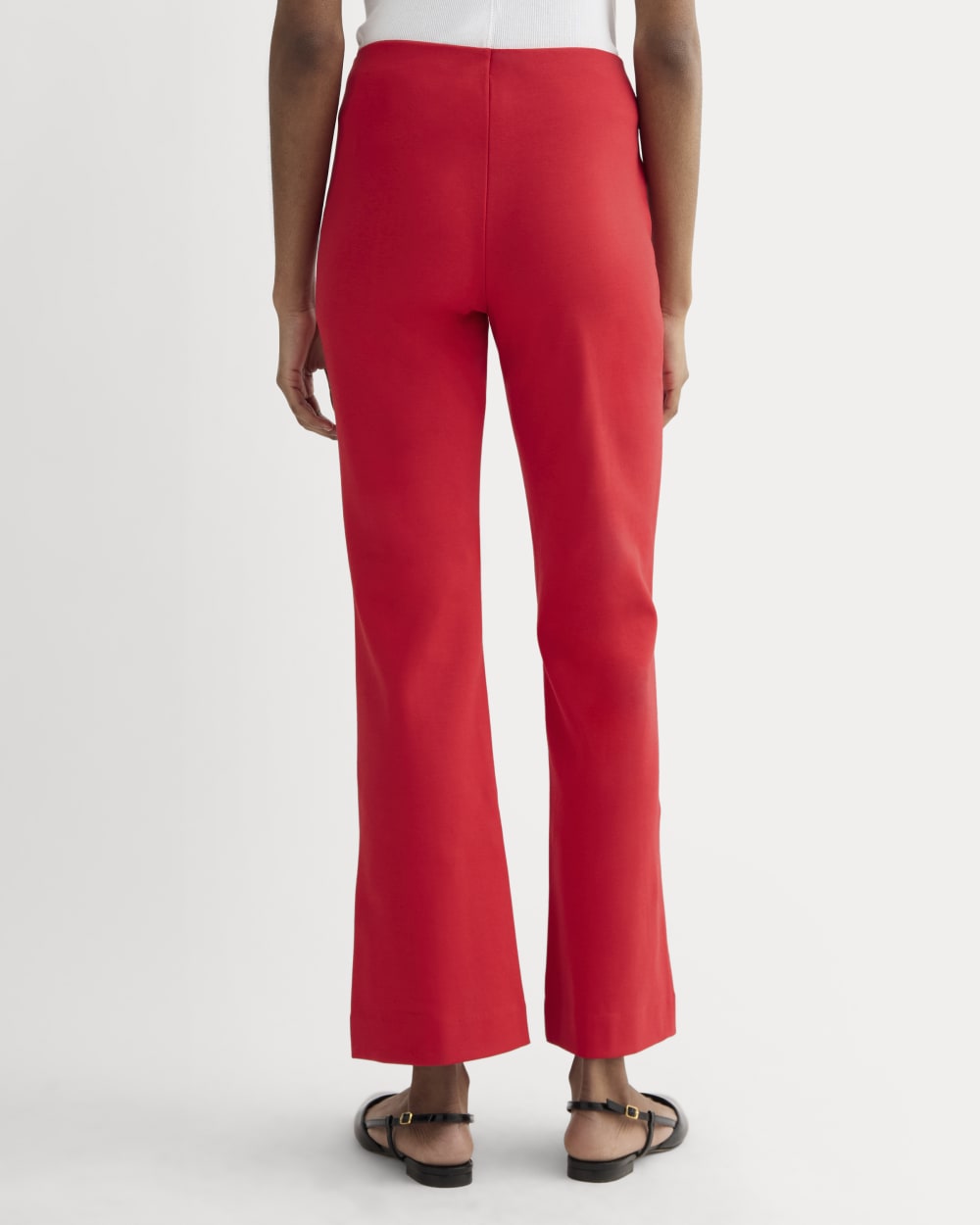 The Dream Kick Flare Pant in Classic Red — detail view