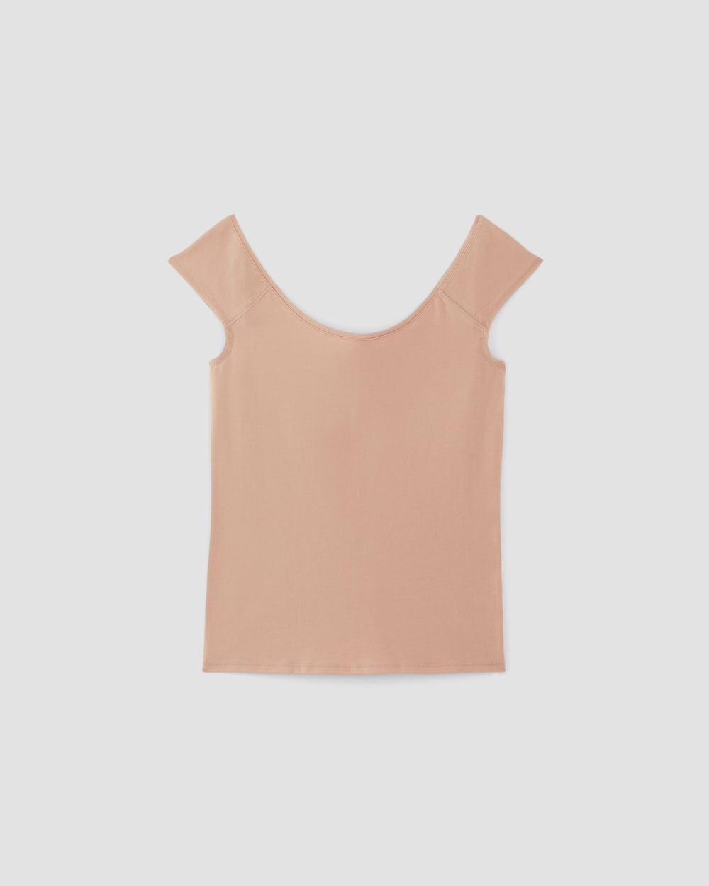 The Supima® Form Cap-Sleeve Tee in Blush Pink — alternate view