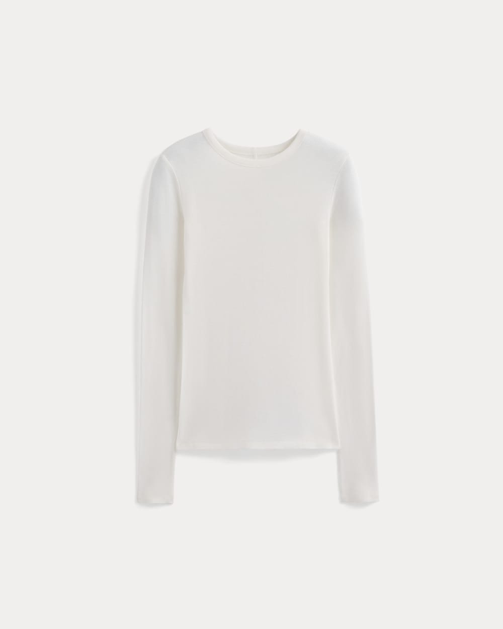 Tissue Long-Sleeve Crew in Bone — alternate view
