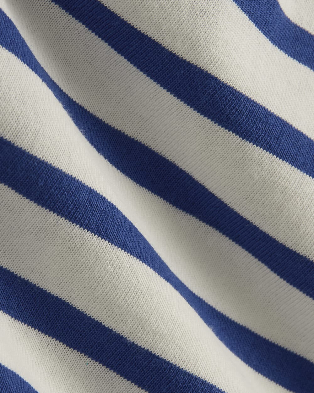 The Mariner Oversized Tee in Bone / Mazarine Blue — detail view