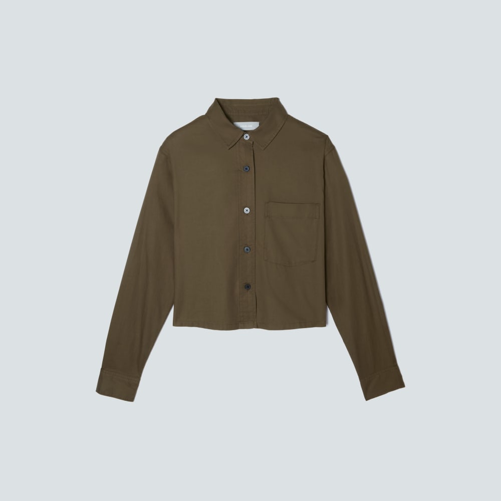 The Linen Way Short Shirt in Beech — front view