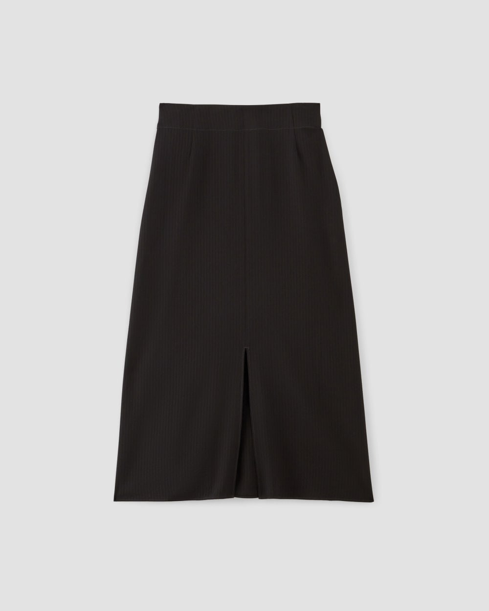 The Mini Jacquard Stripe Slip Skirt in Black — alternate view