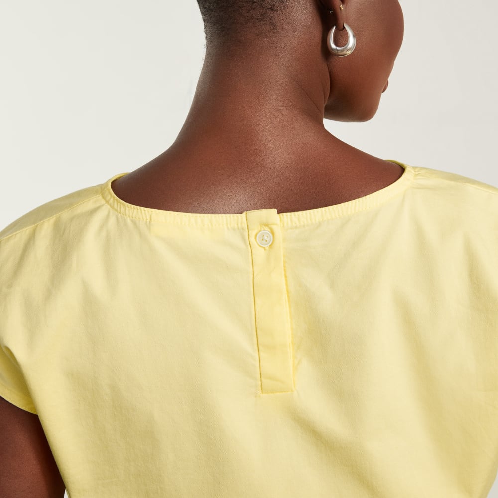 The Bubble Top in Pastel Yellow — detail view