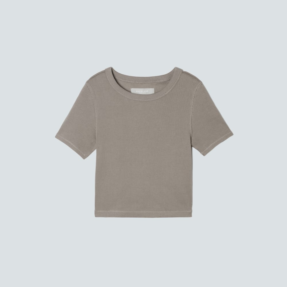 The ’90s Rib Tee in Clay — front view