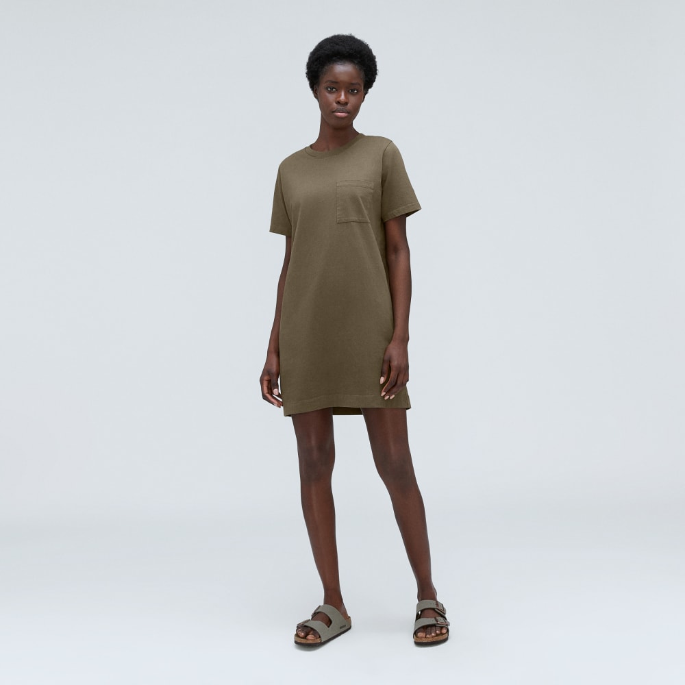 The Organic Cotton Weekend Tee Dress in Beech — alternate view