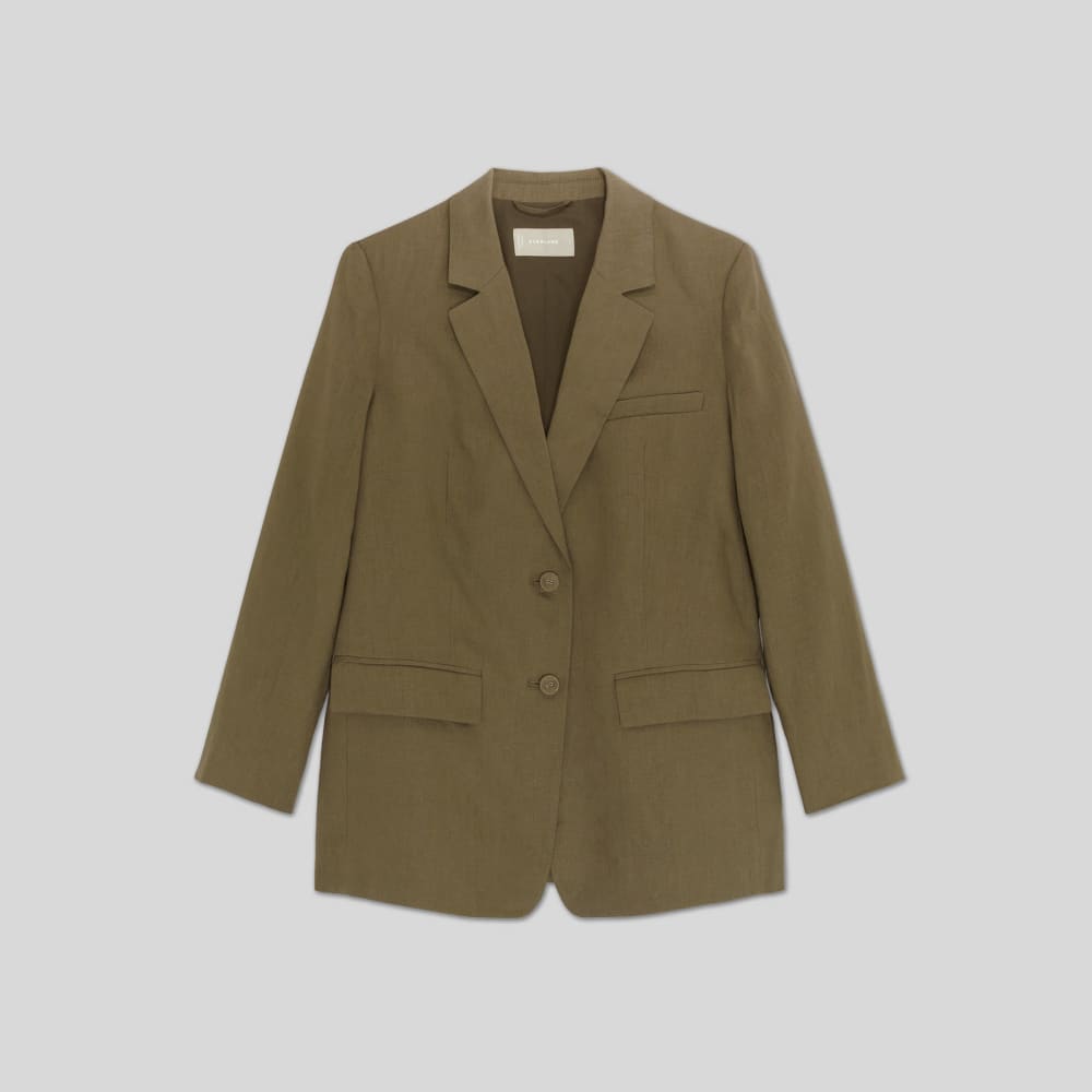 The Oversized Blazer in Linen in Kalamata — alternate view