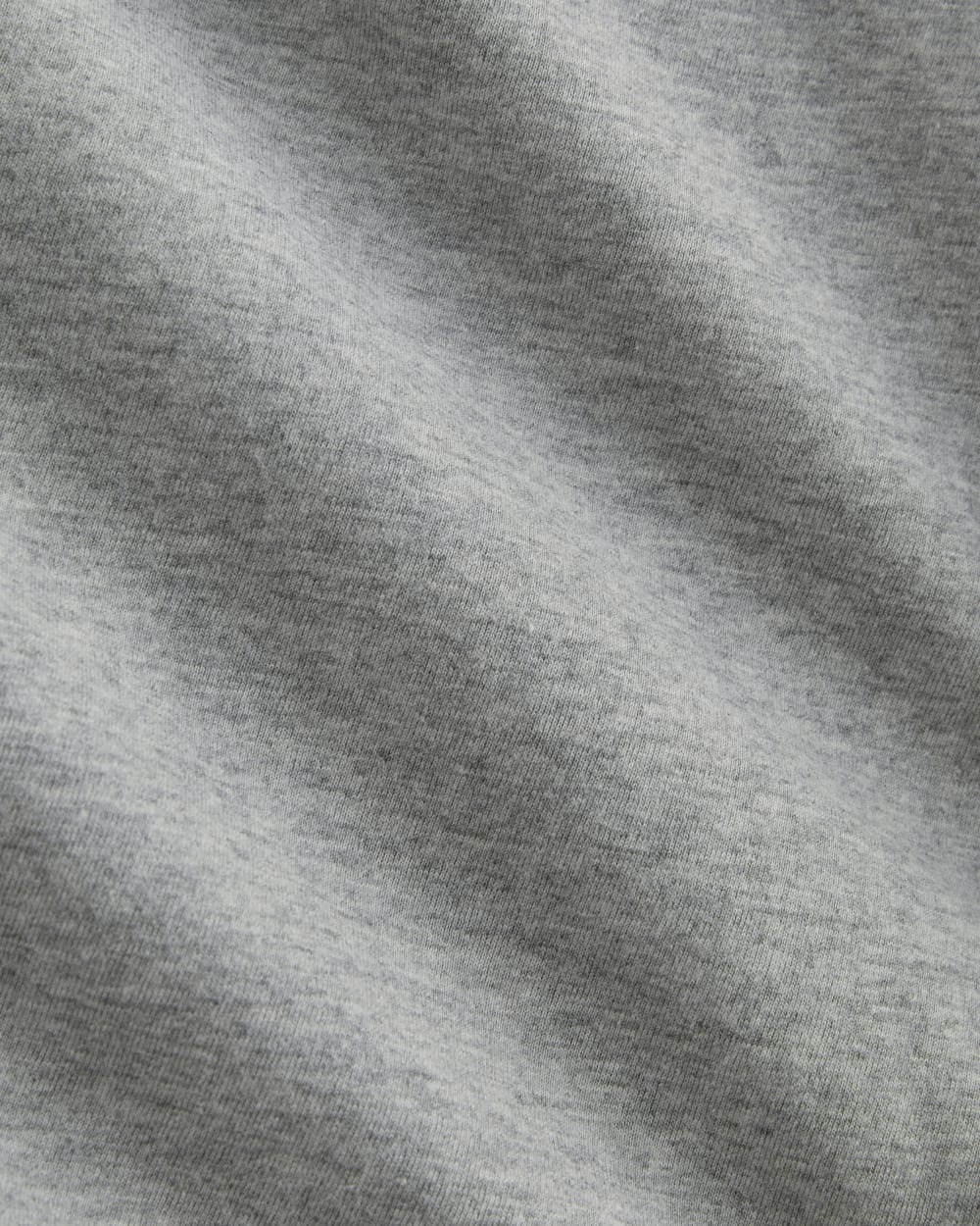 The Box-Cut Tee in Essential Cotton in Heathered Grey — detail view