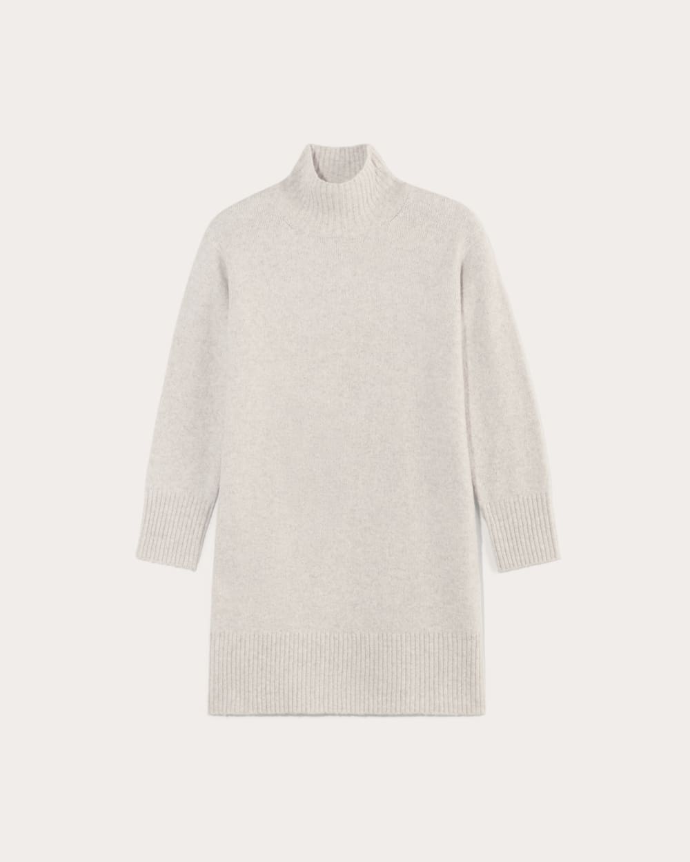 The Sweater Dress in Plush Cotton in Heathered Oat — alternate view