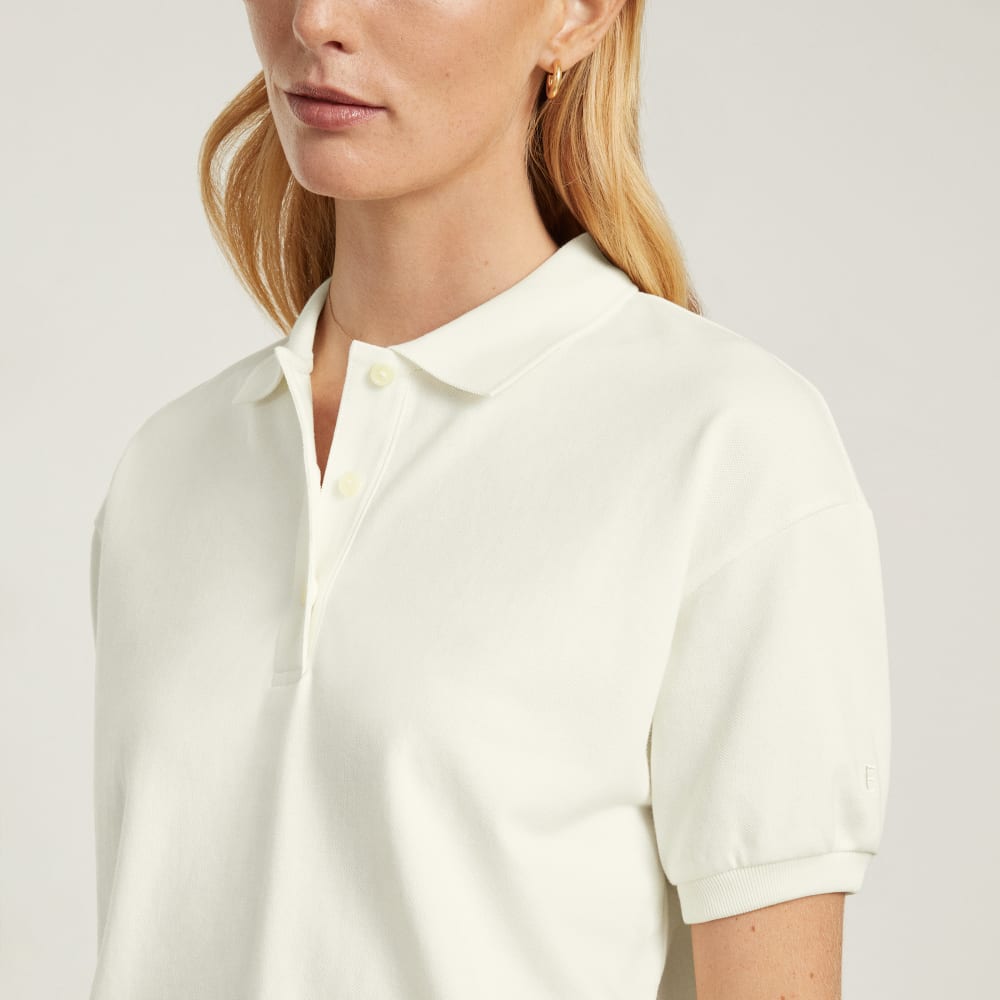 The Oversized Polo in Canvas — detail view