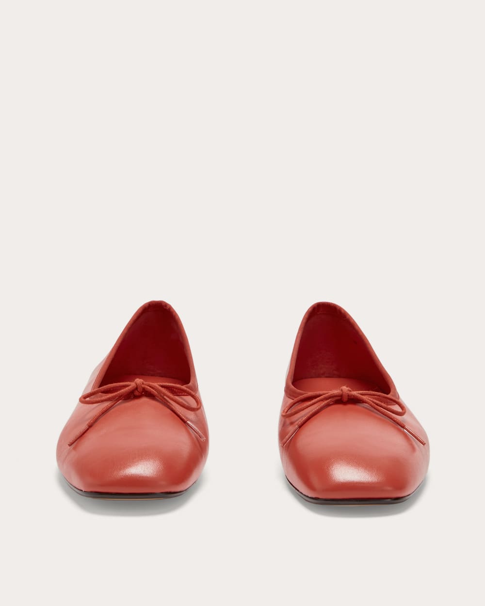 The Day Ballet Flat in Poppy Red — detail view