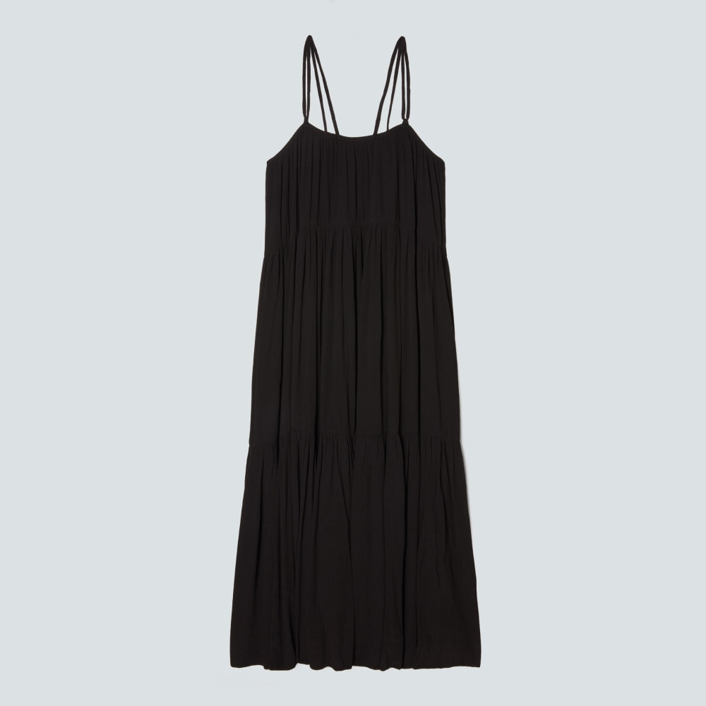 The Naia™ Ripple Tiered Maxi Dress in Black — alternate view