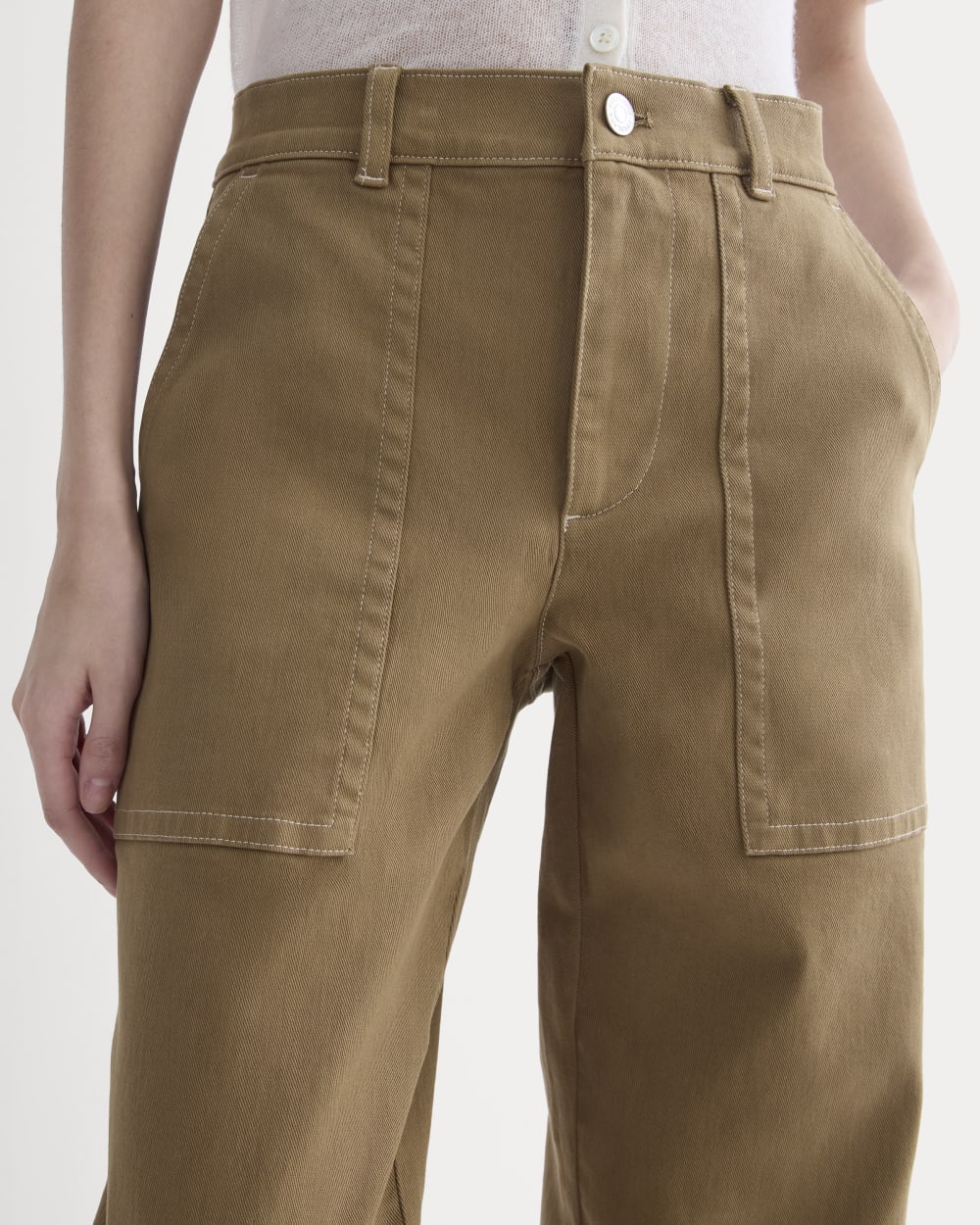 Utility Column Pant in Ermine — detail view