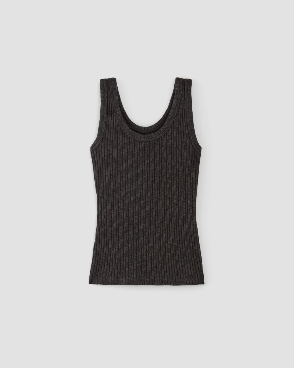The Cozy Rib Tank in Black — alternate view