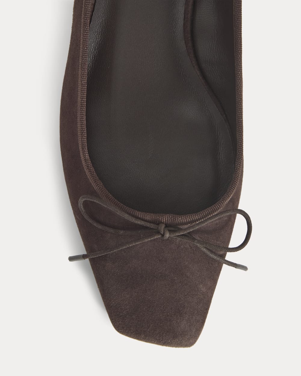 The Ballet Slingback Heel in Dark Chocolate — detail view