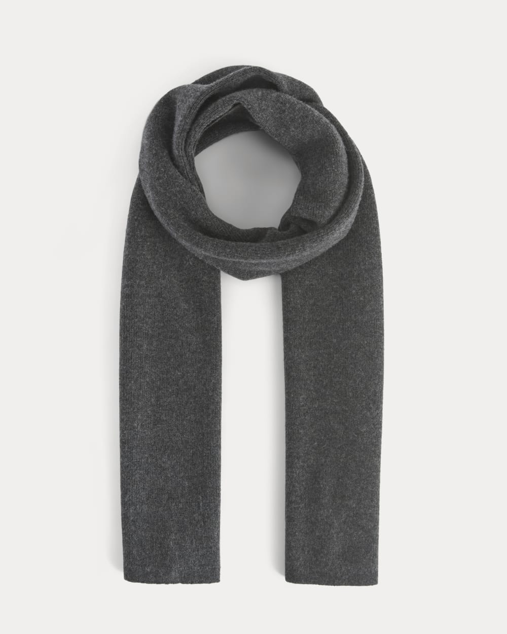 The Cabin Scarf in Heathered Soot — front view