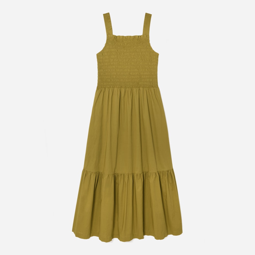 The Smock Dress in Autumn Fern — front view