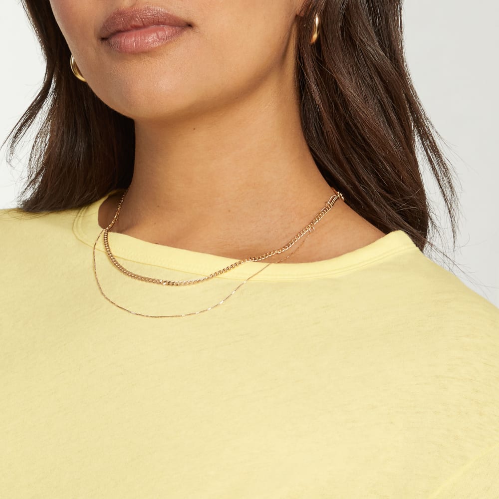 The Air Tee in Pastel Yellow — detail view