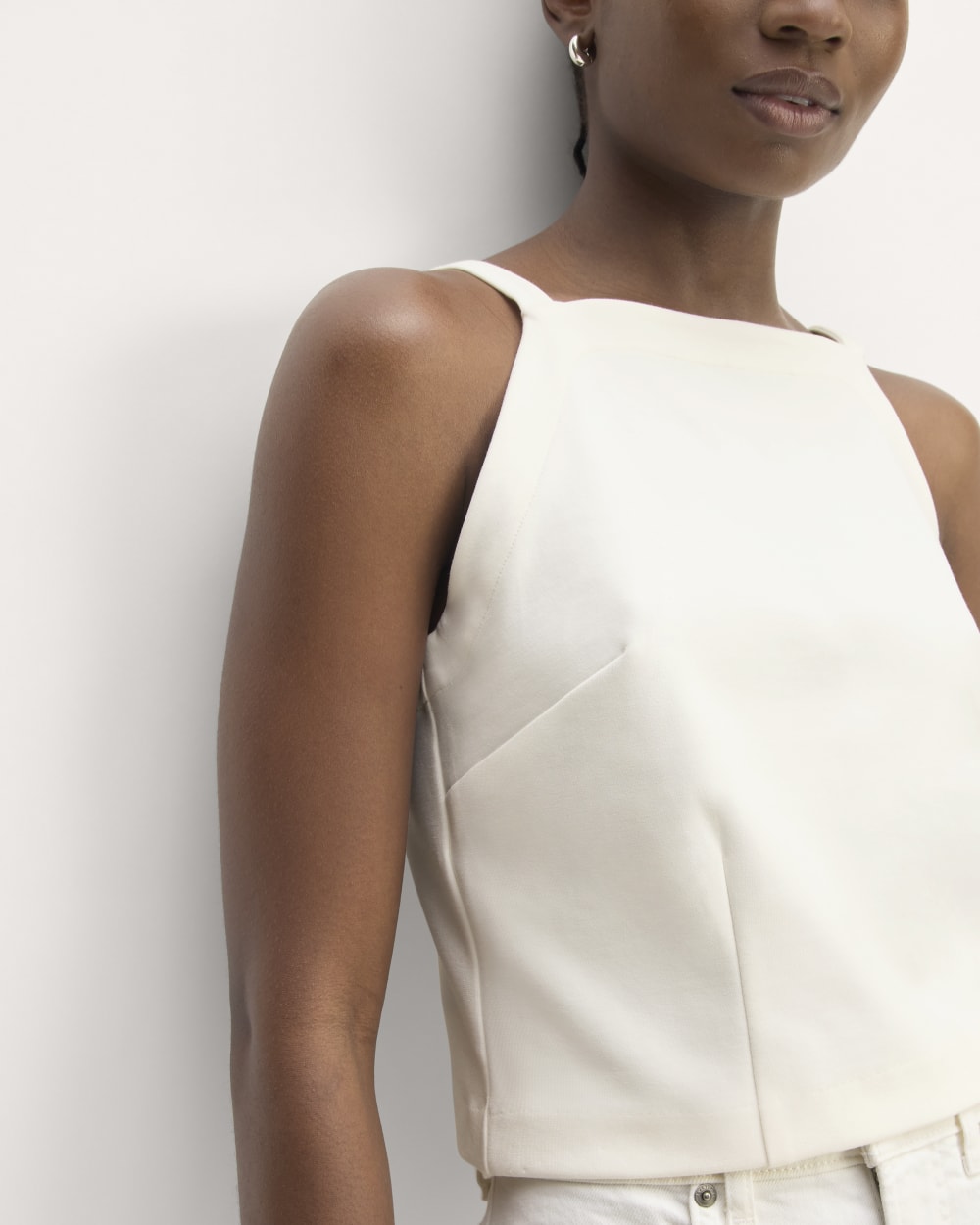 The Dream High-Neck Tank in Bone — detail view