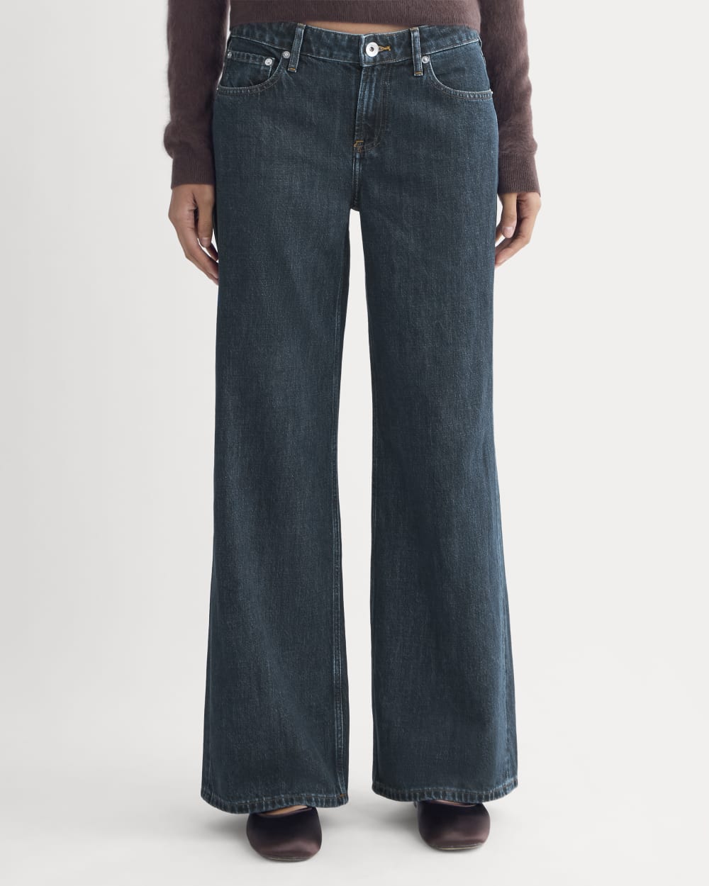 The Low-Key Jean in Dark Indigo — detail view
