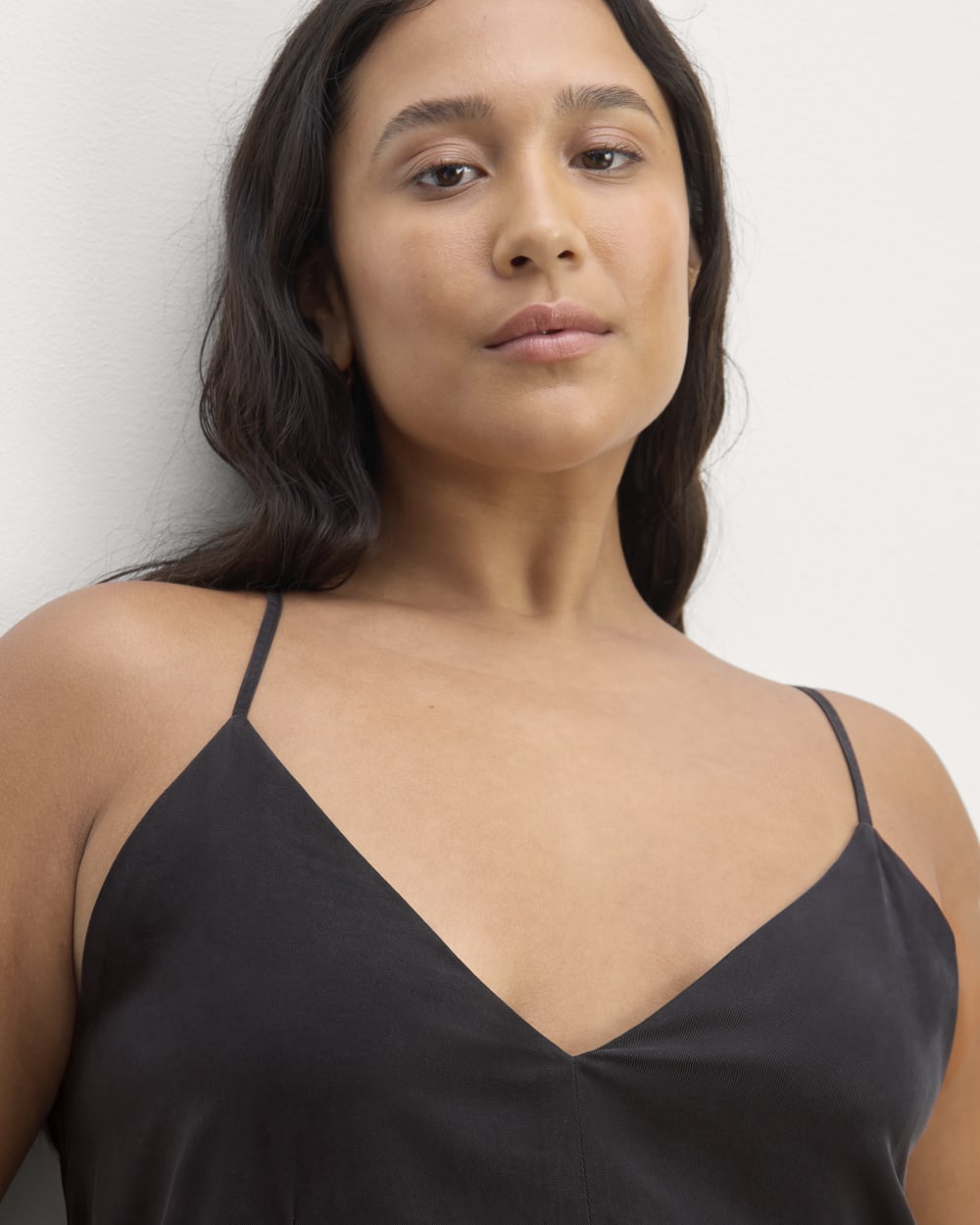 The Long Weekend Dress in Butterlite in Black — detail view