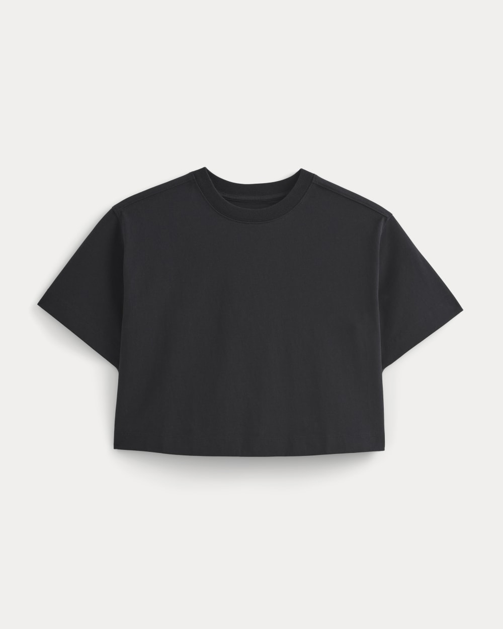 The Premium Weight Cropped Tee in Black — alternate view
