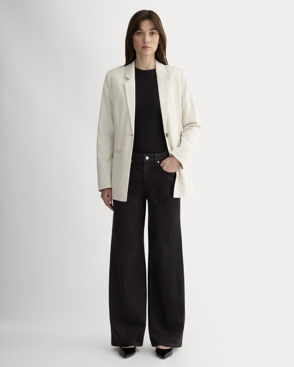The Mid-Way Jean in Washed Black — front view
