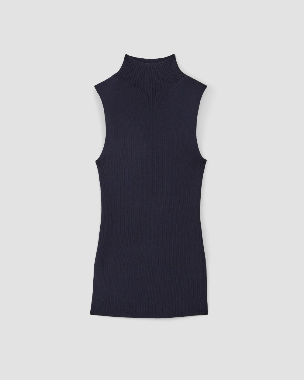 The Viscose Mock Neck Top in Navy — alternate view