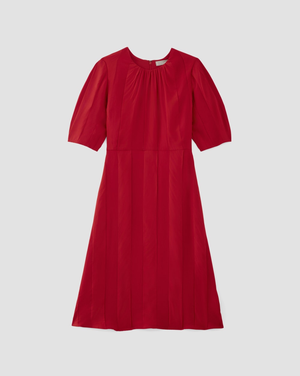 The City Stripe Ruched Dress in Haute Red — alternate view
